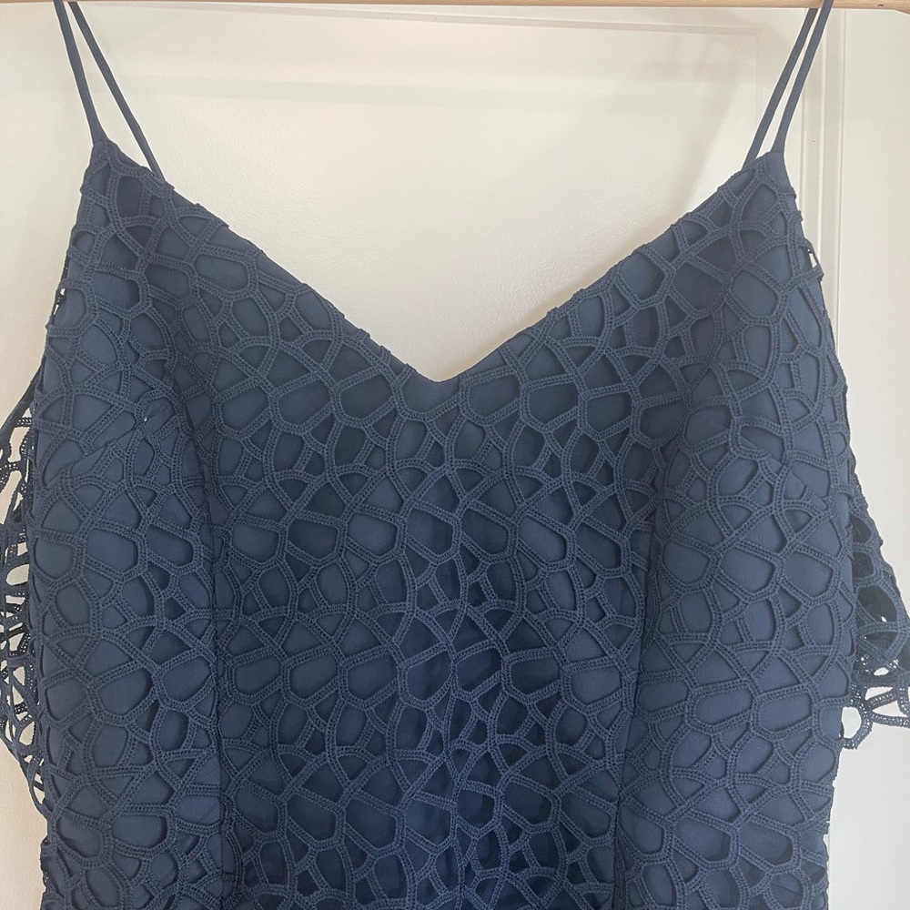 Keep Sake Blue Countdown Lace Off Shoulder Midi Dress - Picture 6 of 14